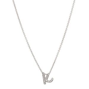 Nadri initial cubic zirconia necklace “K” NWT